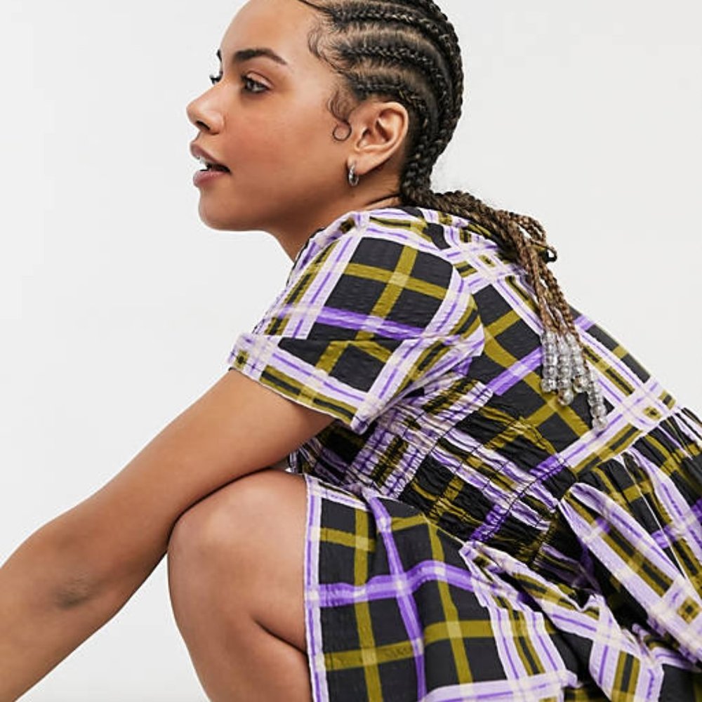 Plaid seersucker dress from asos